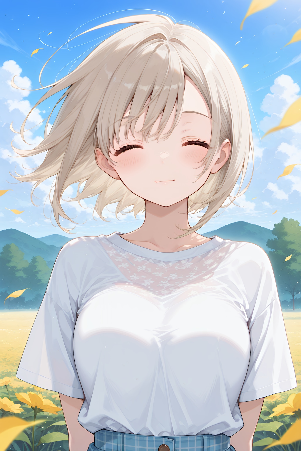 青の微笑