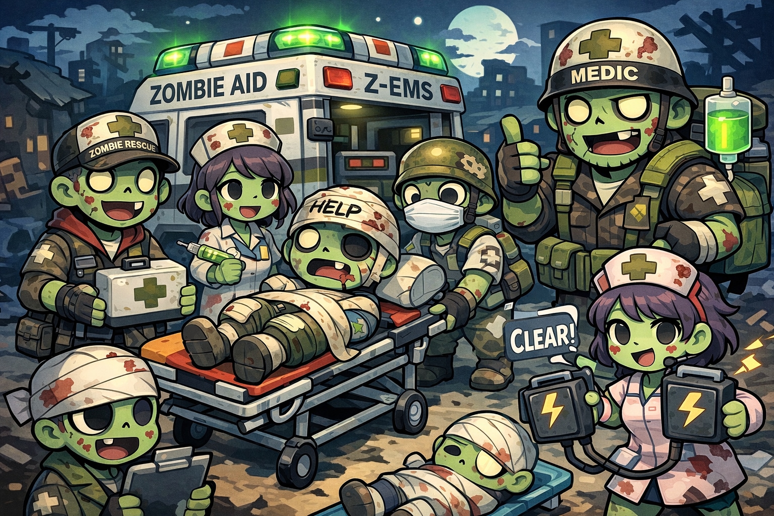 ゾンビの為の救援隊 | の人気AIイラスト・グラビア