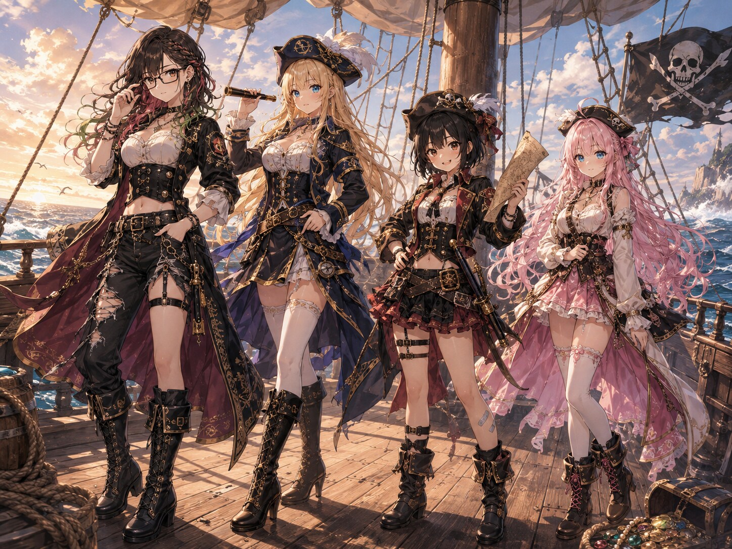 シンプル海賊 | の人気AIイラスト・グラビア