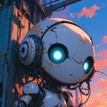 黄昏時のロボットちゃん 5枚目