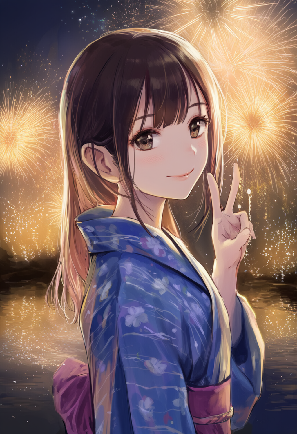 夏は　やっぱり　君と　花火大会　覚えてる