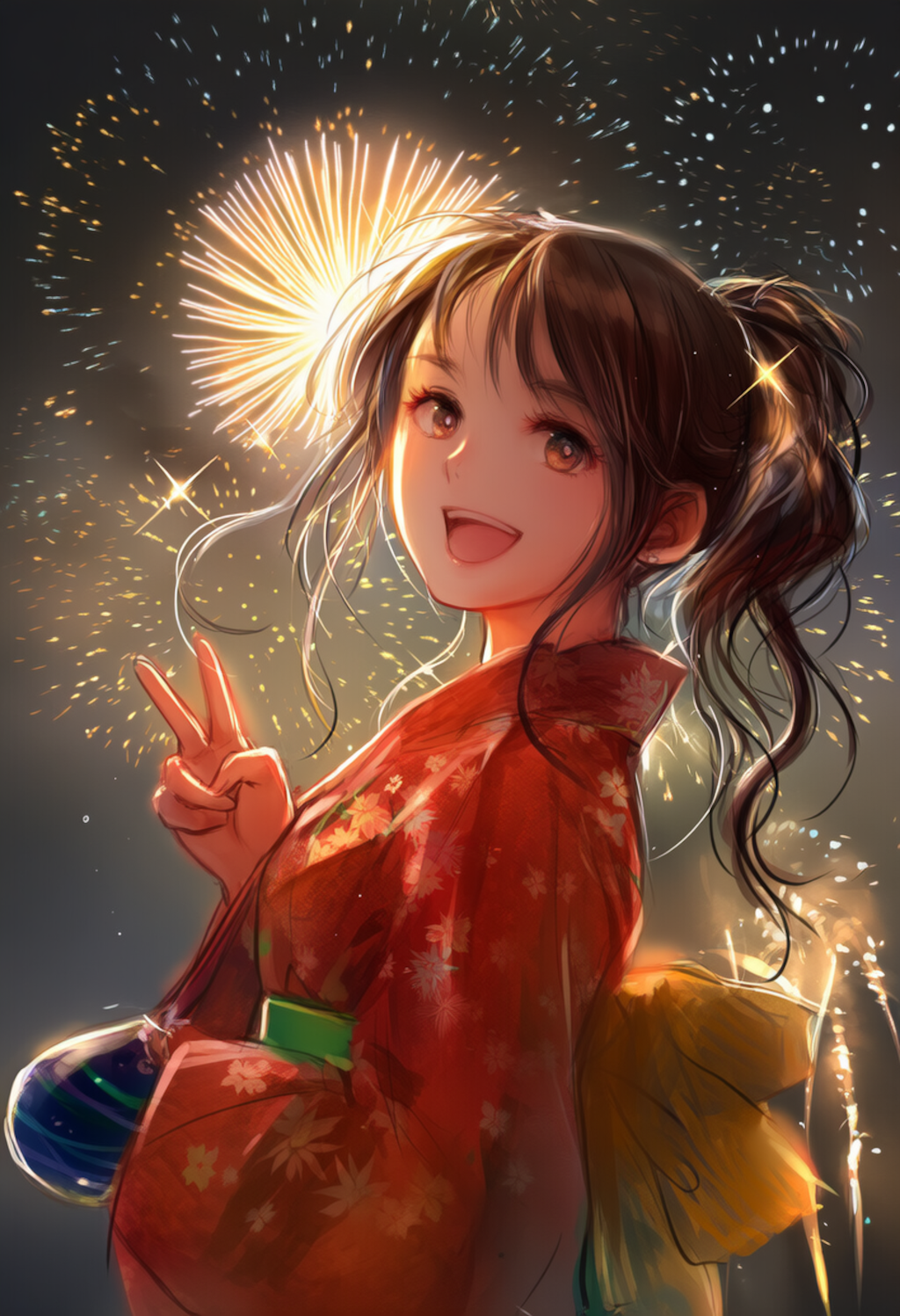 夏は　やっぱり　君と　花火大会　覚えてる