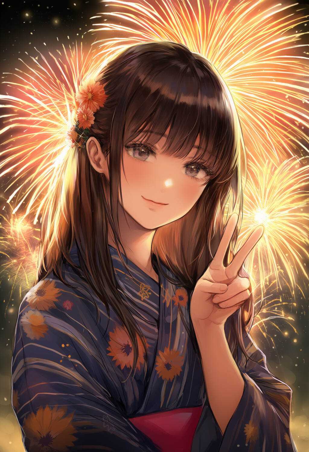 夏は　やっぱり　君と　花火大会　覚えてる