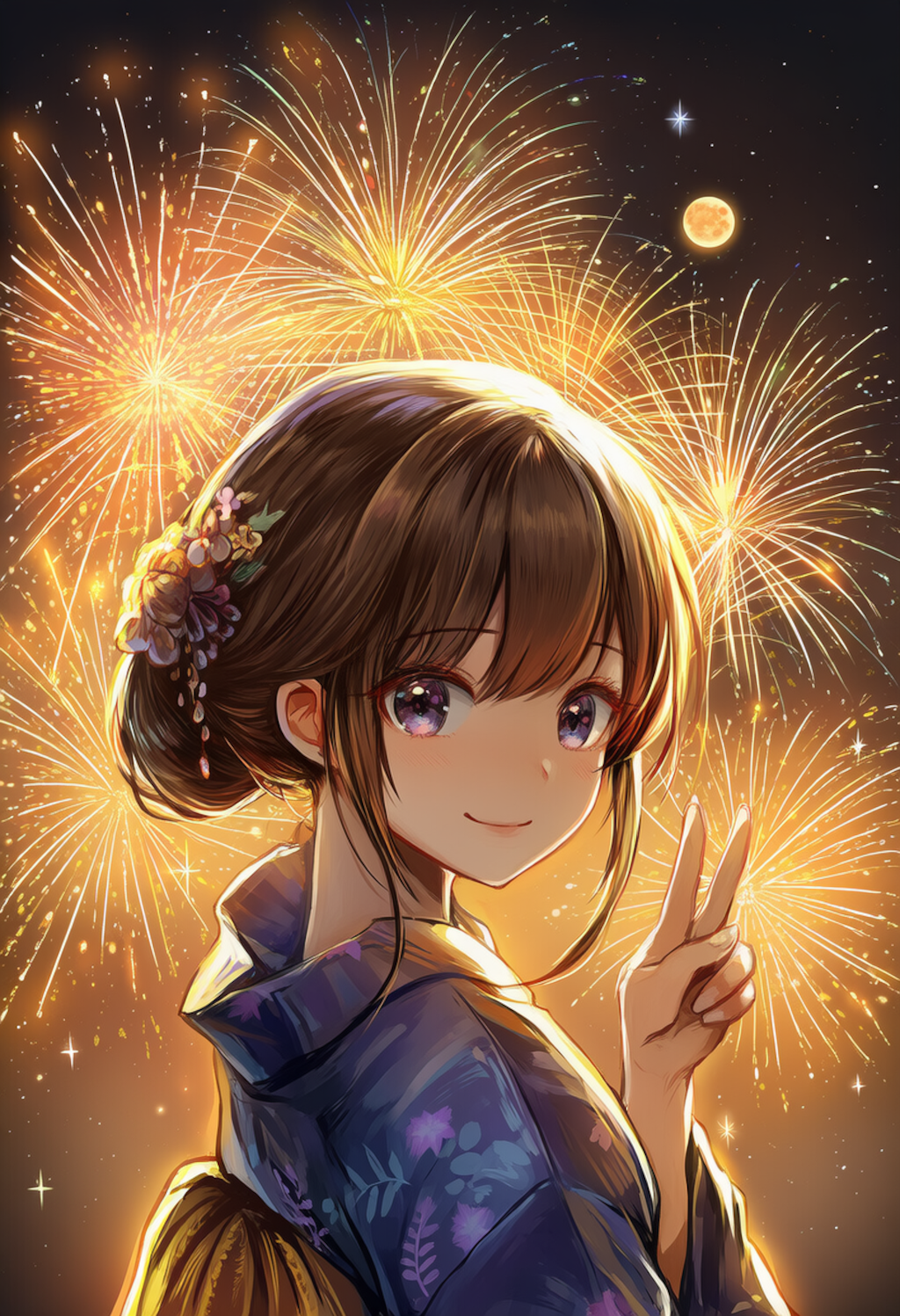 夏は　やっぱり　君と　花火大会　覚えてる