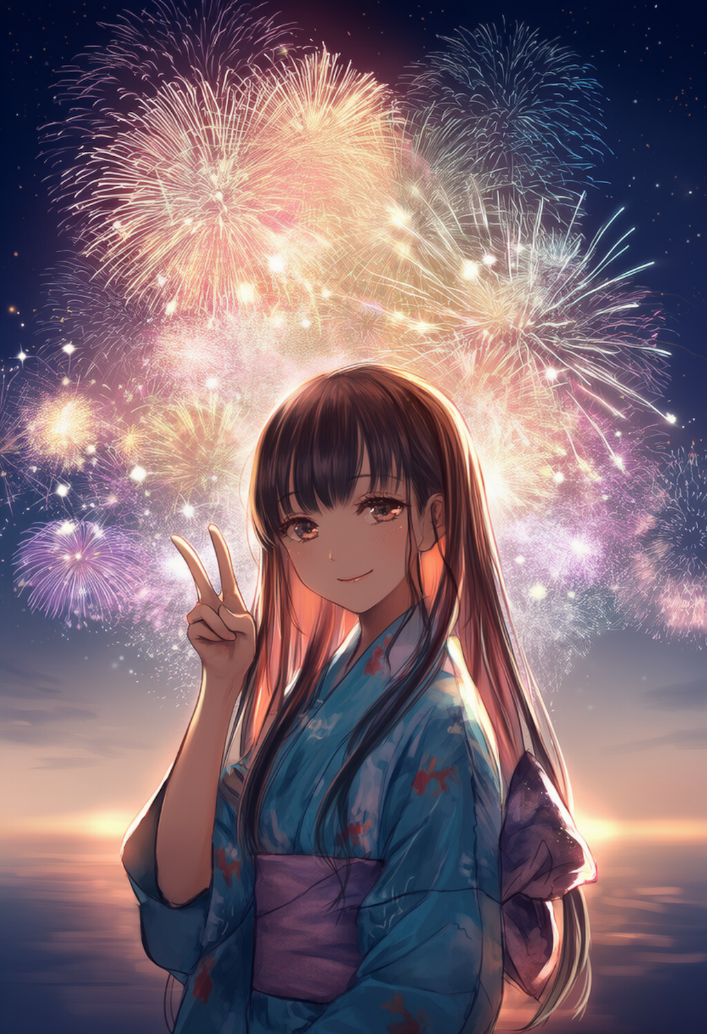 夏は　やっぱり　君と　花火大会　覚えてる