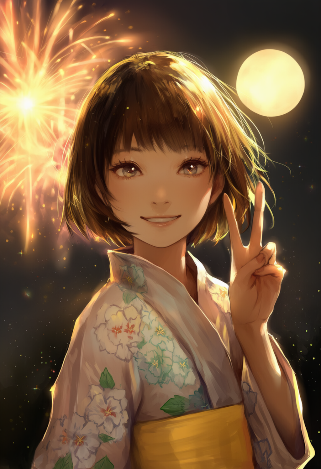 夏は　やっぱり　君と　花火大会　覚えてる