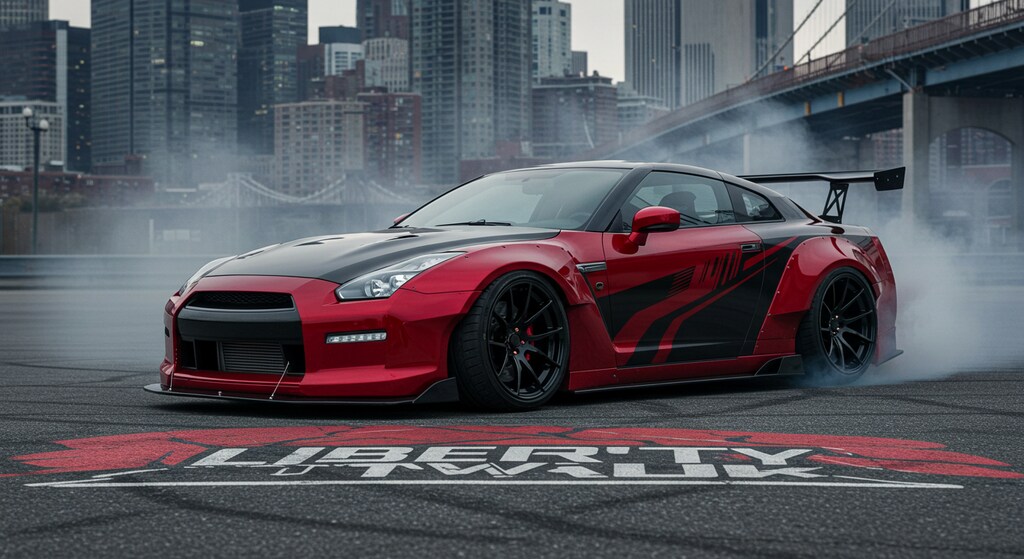 リバティーウォーク日産GT-Rのドリ車