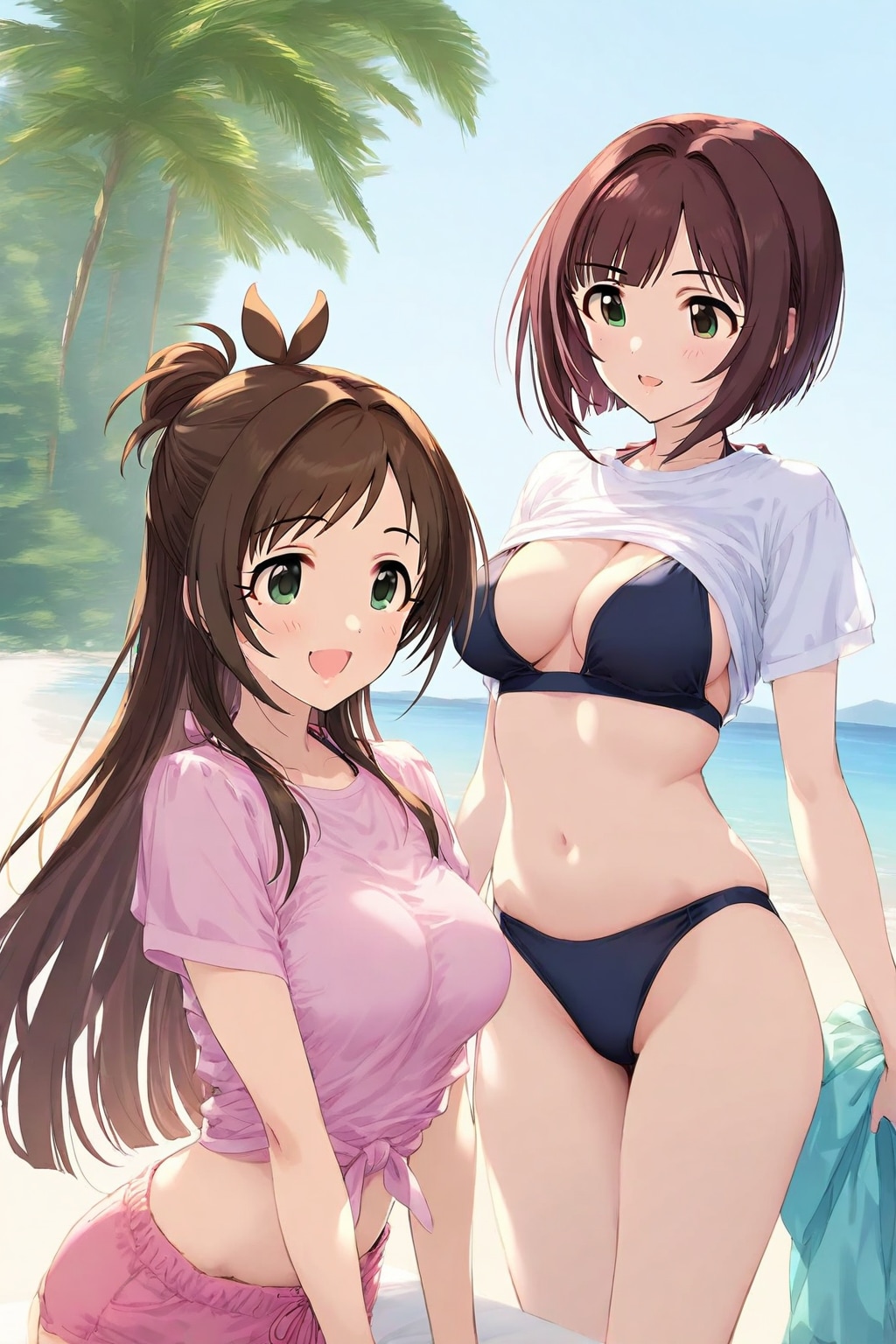 ビーチでビキニTシャツみくにゃんご (WAVE)