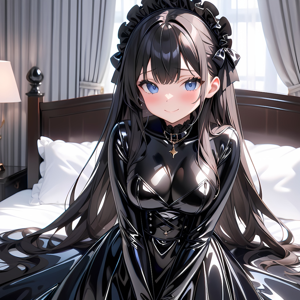 黒エナメルゴスロリ
