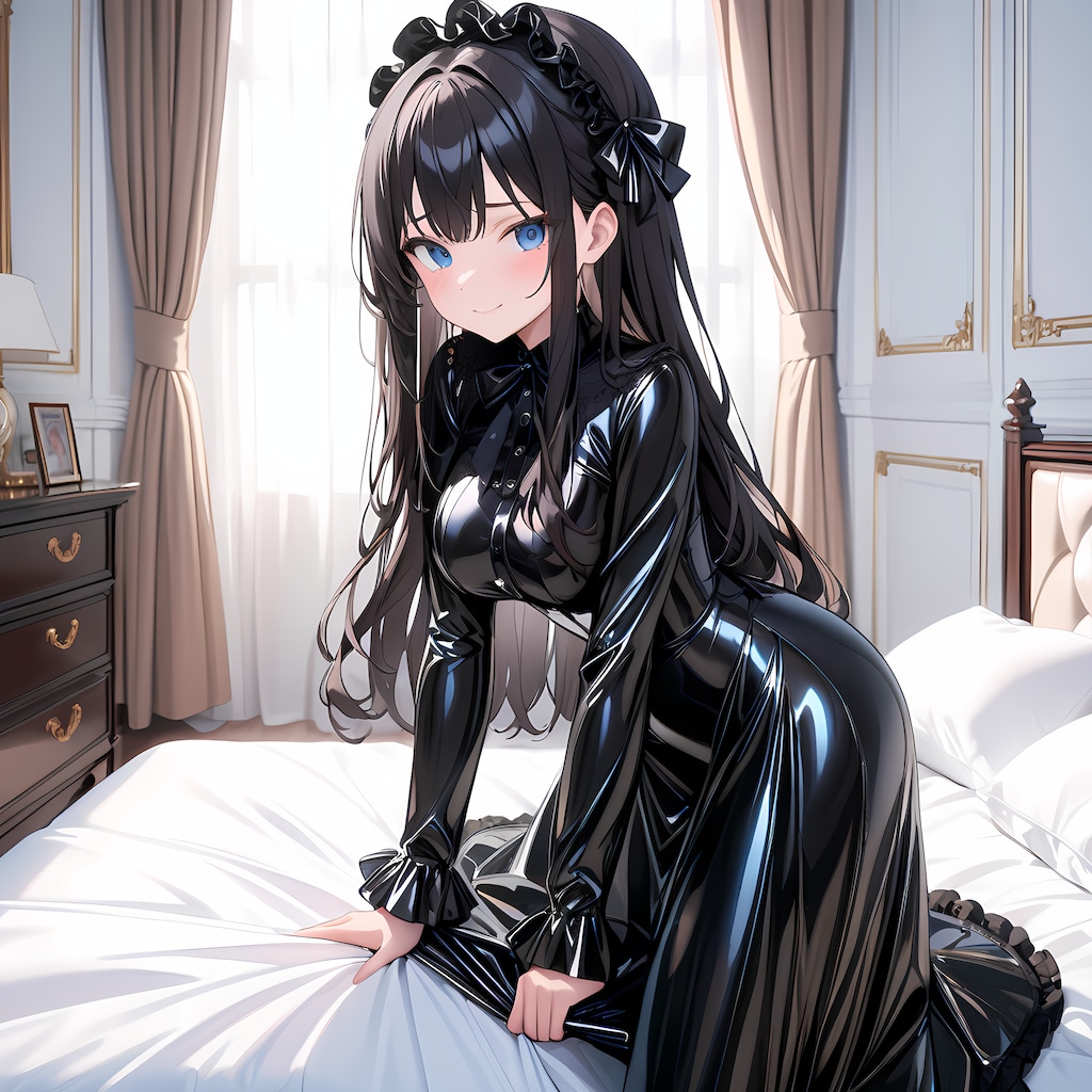 黒エナメルゴスロリ