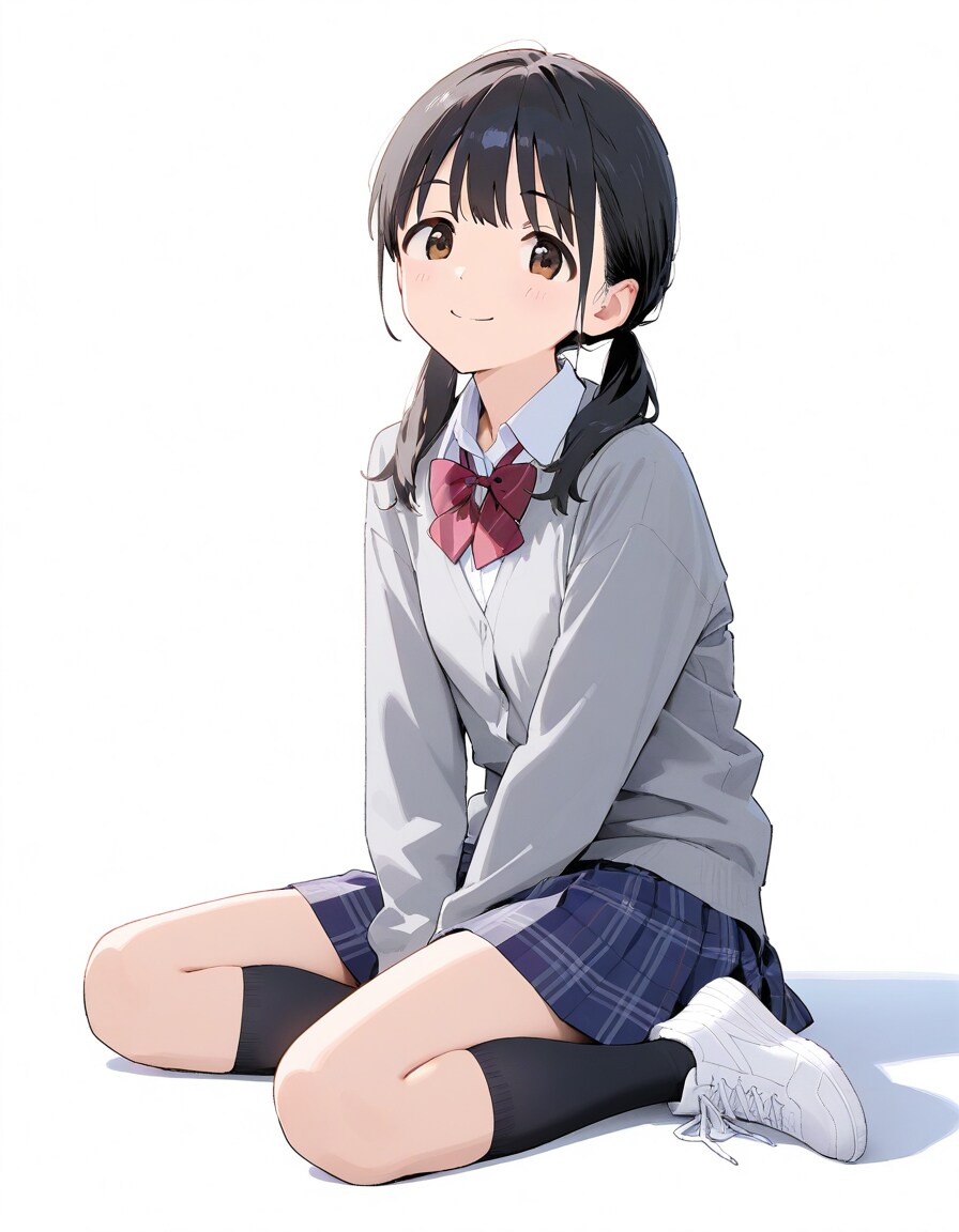 黒髪おさげちゃん | の人気AIイラスト・グラビア
