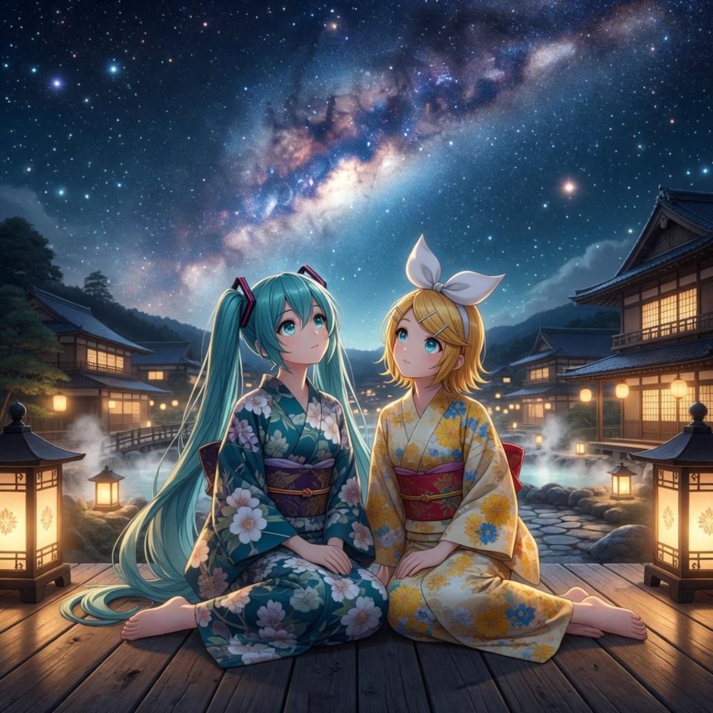 鳥取旅行をするミクさんとリンさん