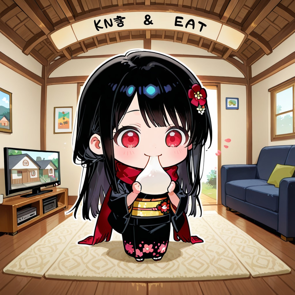 ミニトキヒメ(お餅を食べる)