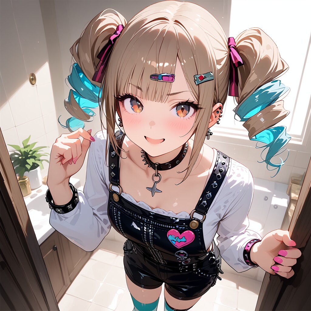 へへ、縦ロールにしてみました(笑)