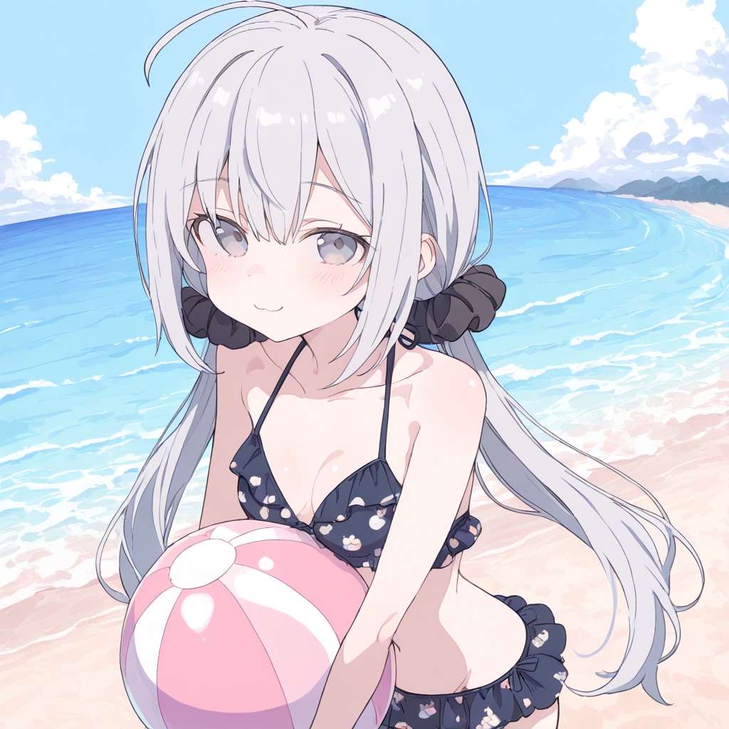 夏の砂浜で遊ぶ！