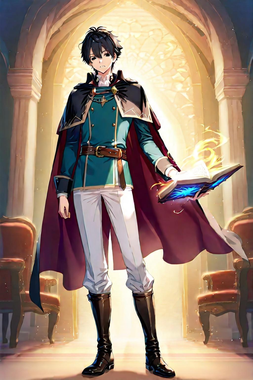 ファンタジーな洞窟地下、大きな男性学者2-3-1-8 | の人気AIイラスト・グラビア