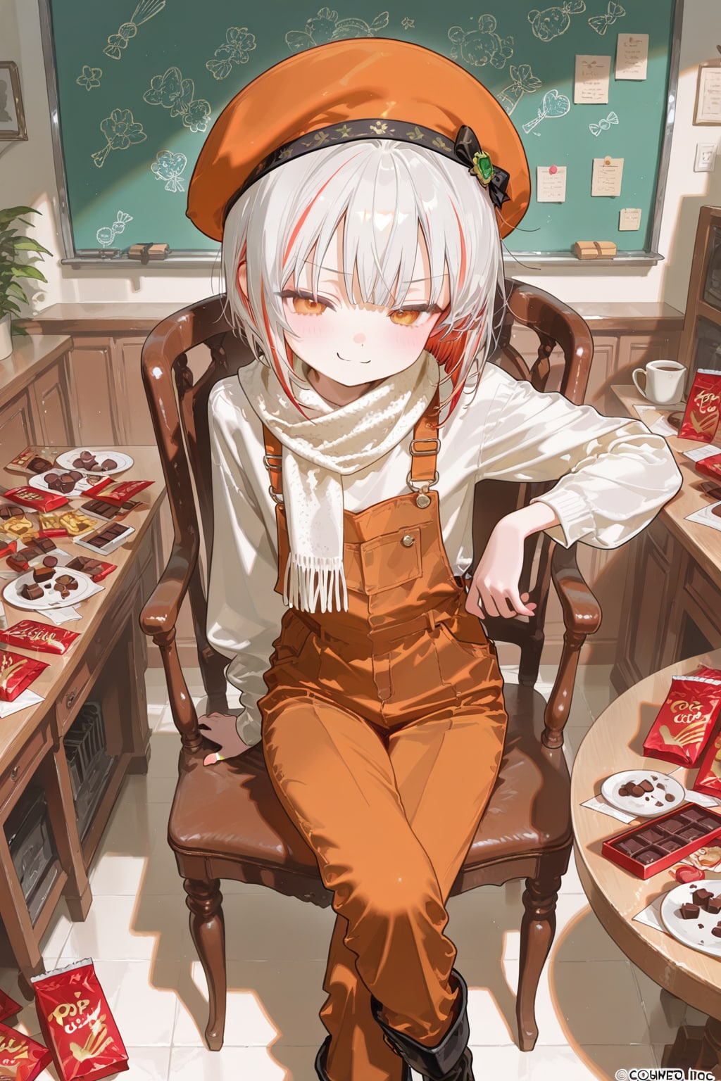 チョコパーティーにドヤ顔な白遊ちむちゃん