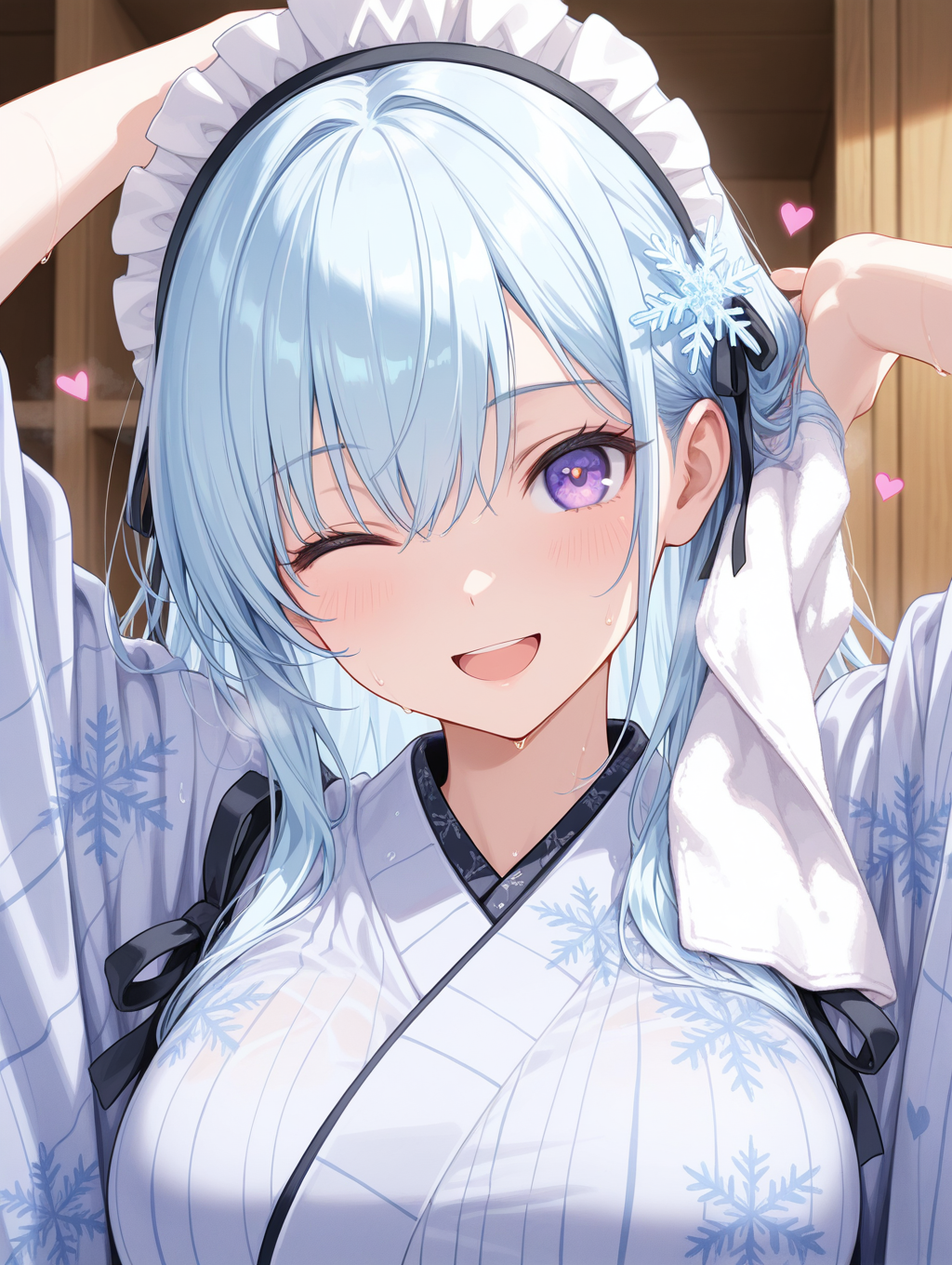 marisa家のスーパーメイドちゃん  温泉上がりに髪を乾かしている〇〇ちゃんシリーズ