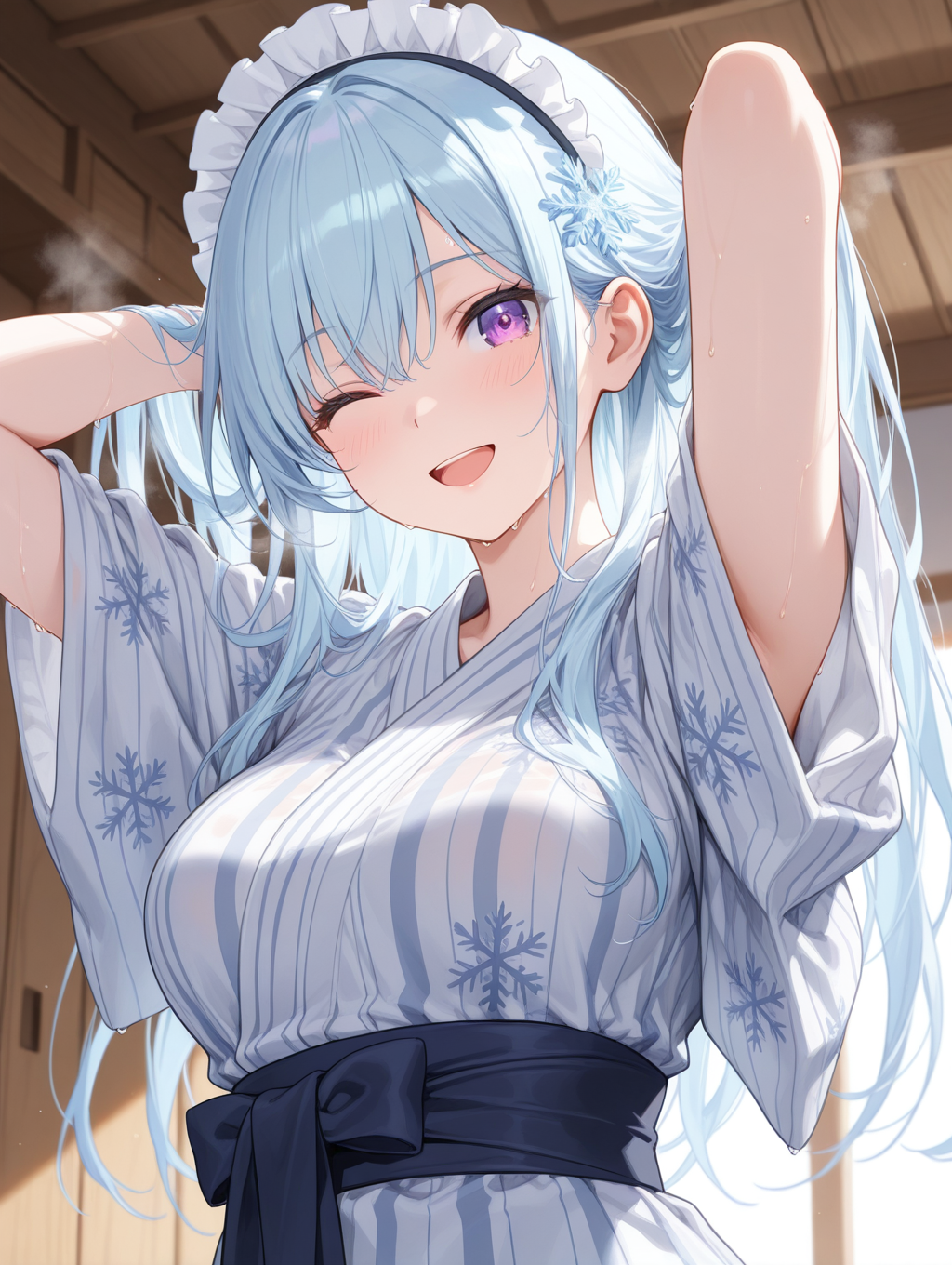 marisa家のスーパーメイドちゃん  温泉上がりに髪を乾かしている〇〇ちゃんシリーズ