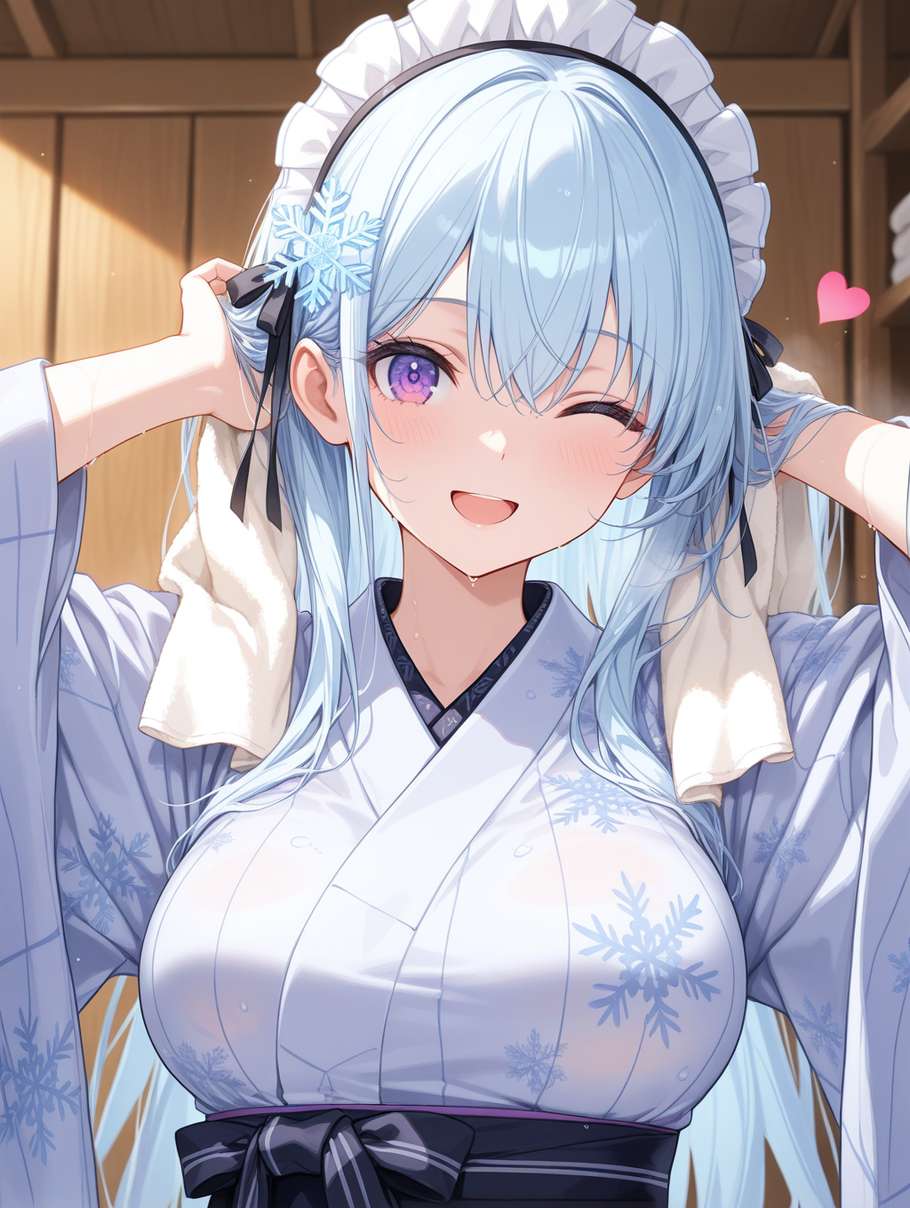 marisa家のスーパーメイドちゃん  温泉上がりに髪を乾かしている〇〇ちゃんシリーズ