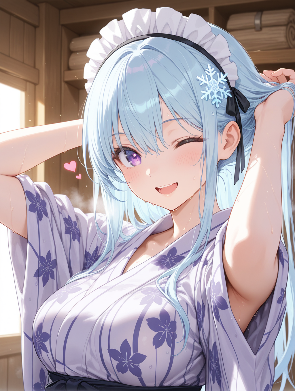 marisa家のスーパーメイドちゃん  温泉上がりに髪を乾かしている〇〇ちゃんシリーズ