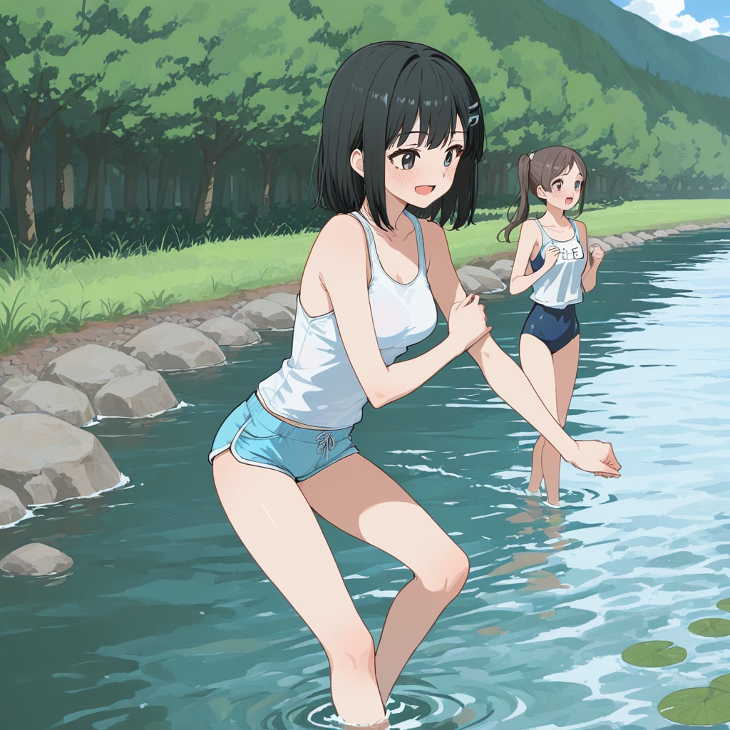川遊び