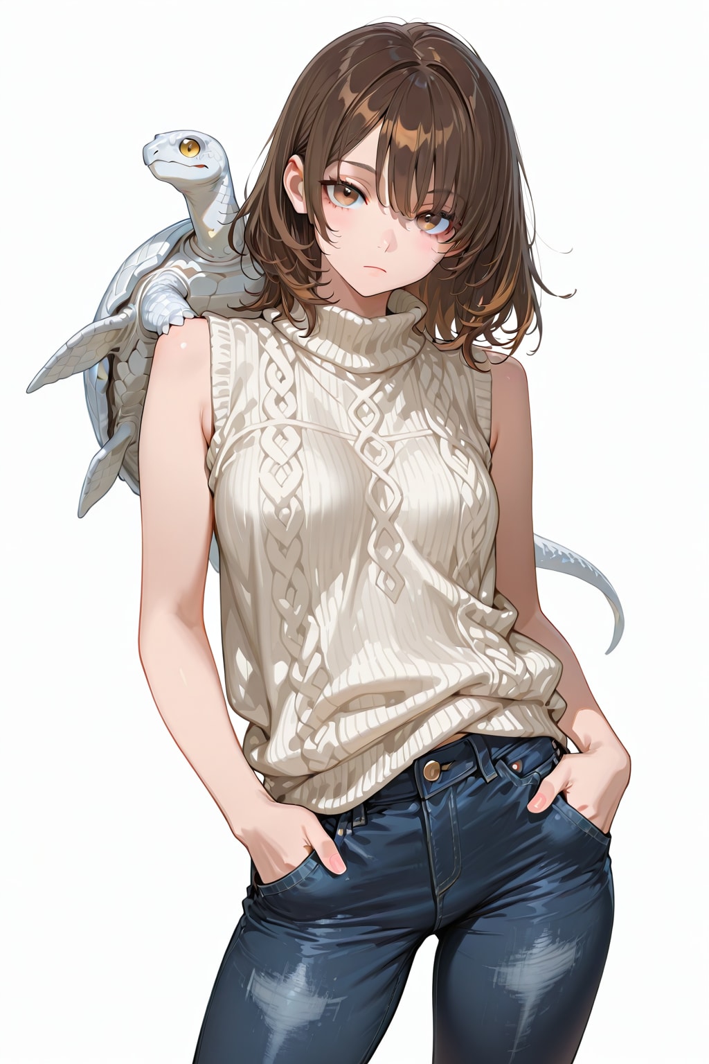 ノースリーブタートルネック