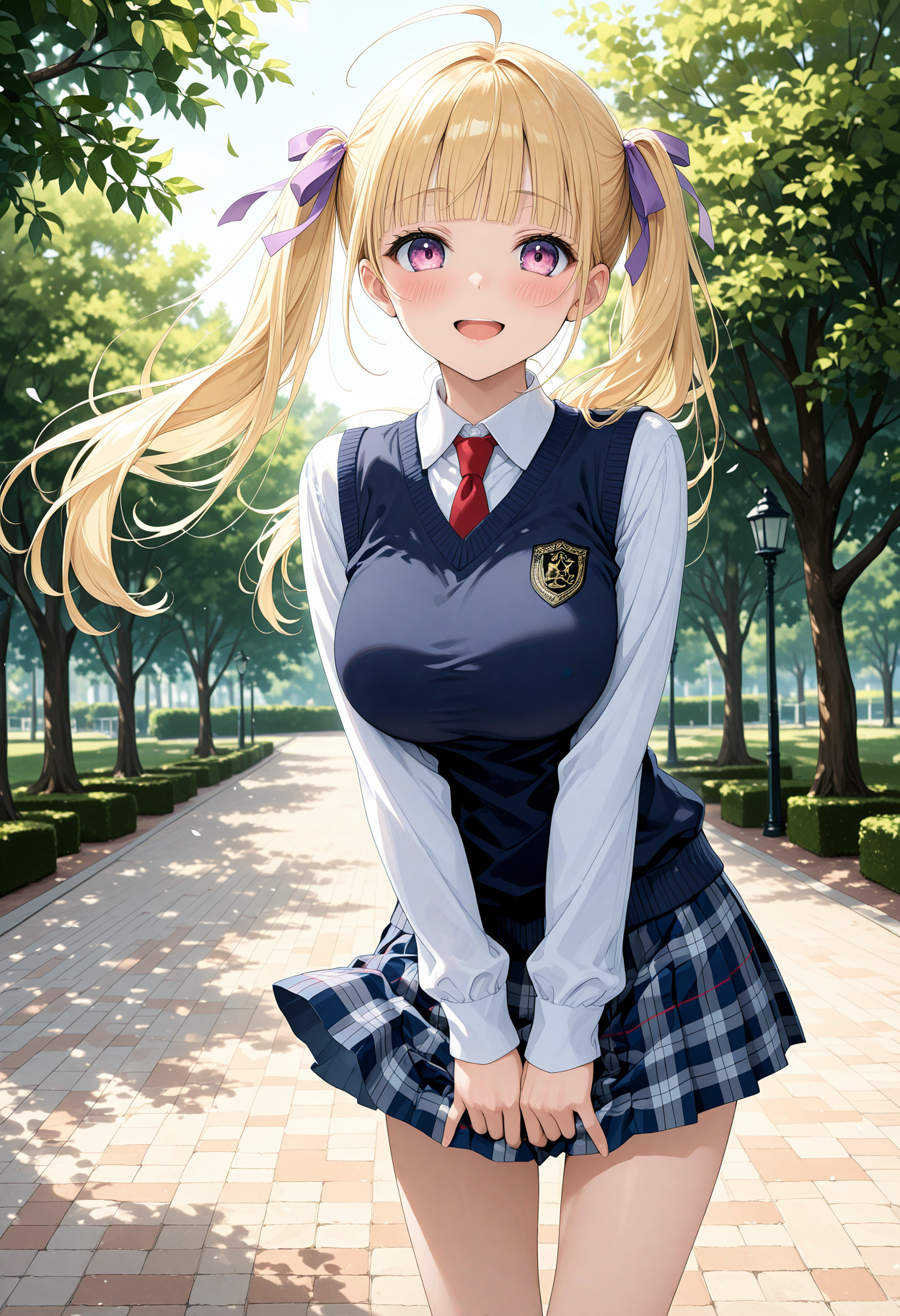 金髪ツインテJK | の人気AIイラスト・グラビア