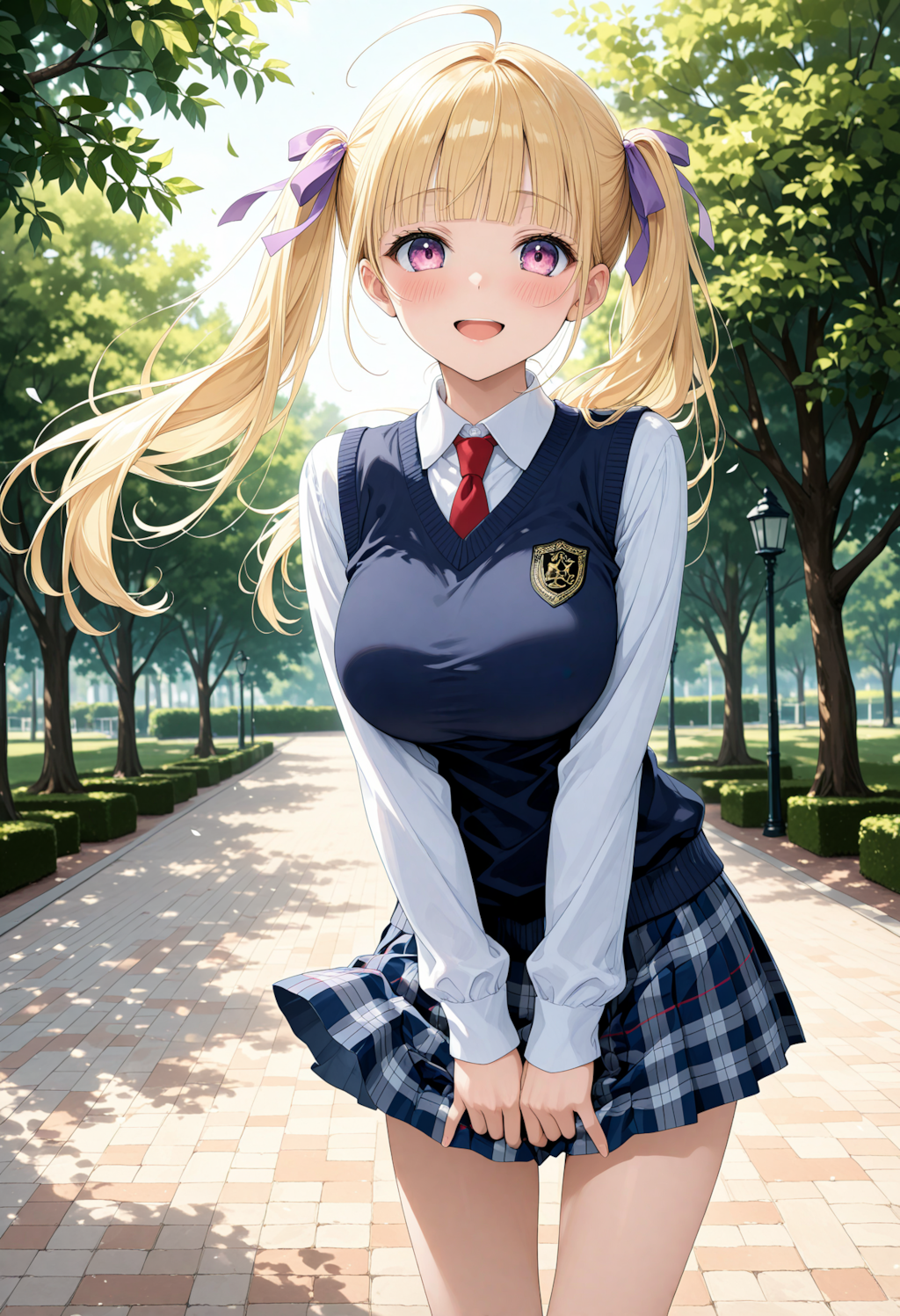 金髪ツインテJK