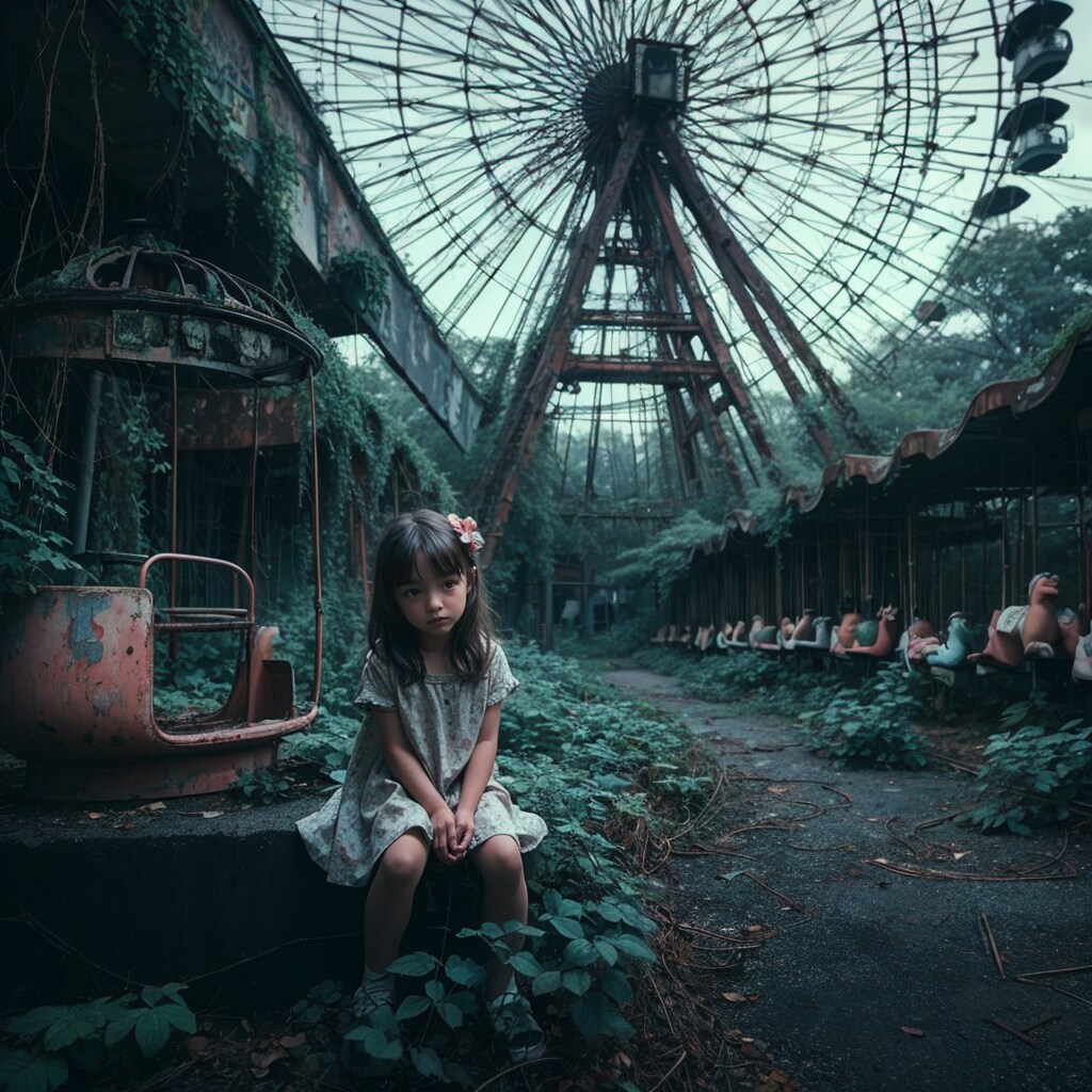 廃遊園地の少女