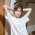20241212 oversized white T-shirt ① 4枚目