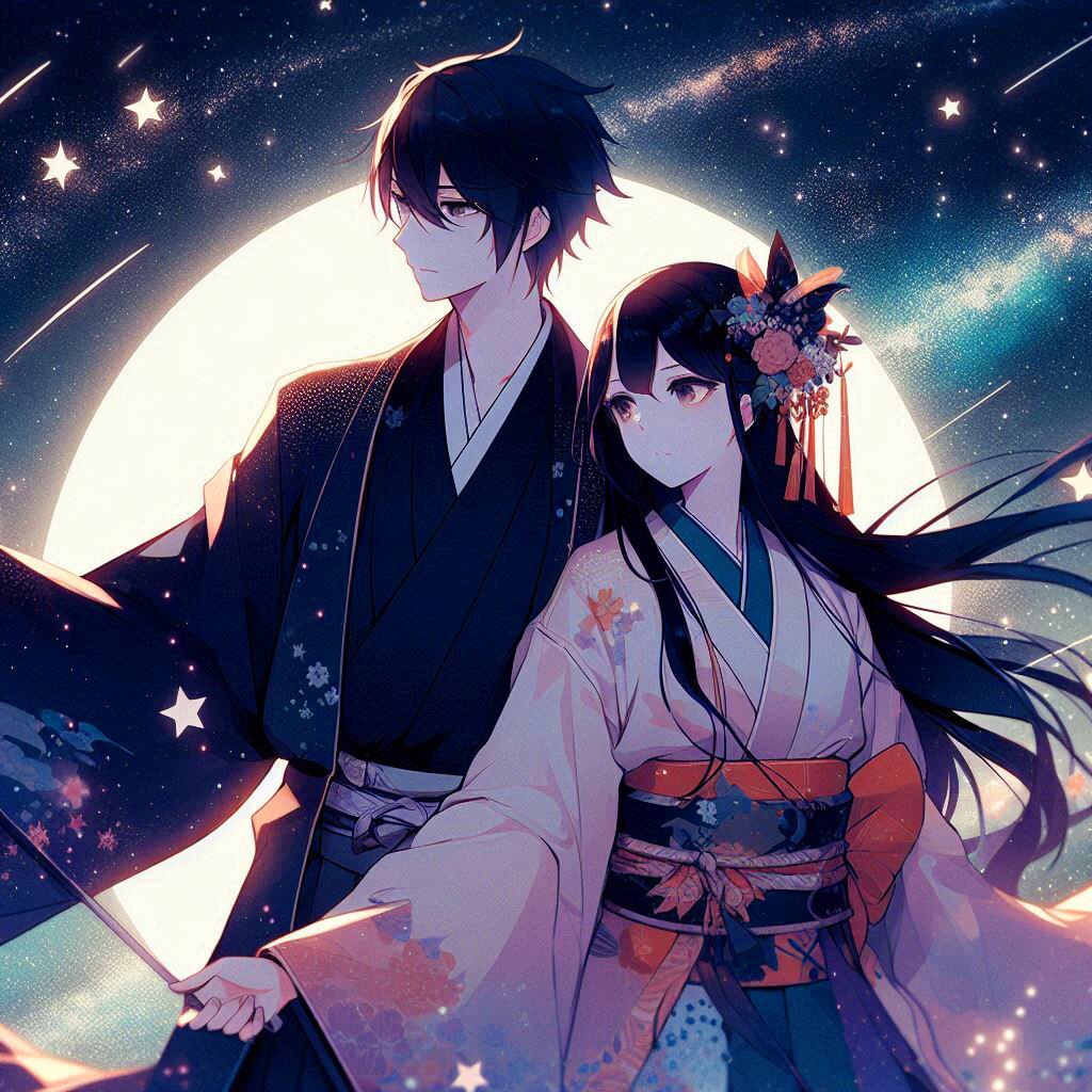 七夕の、織姫と彦星っぽい、恋人♥その1(12枚)