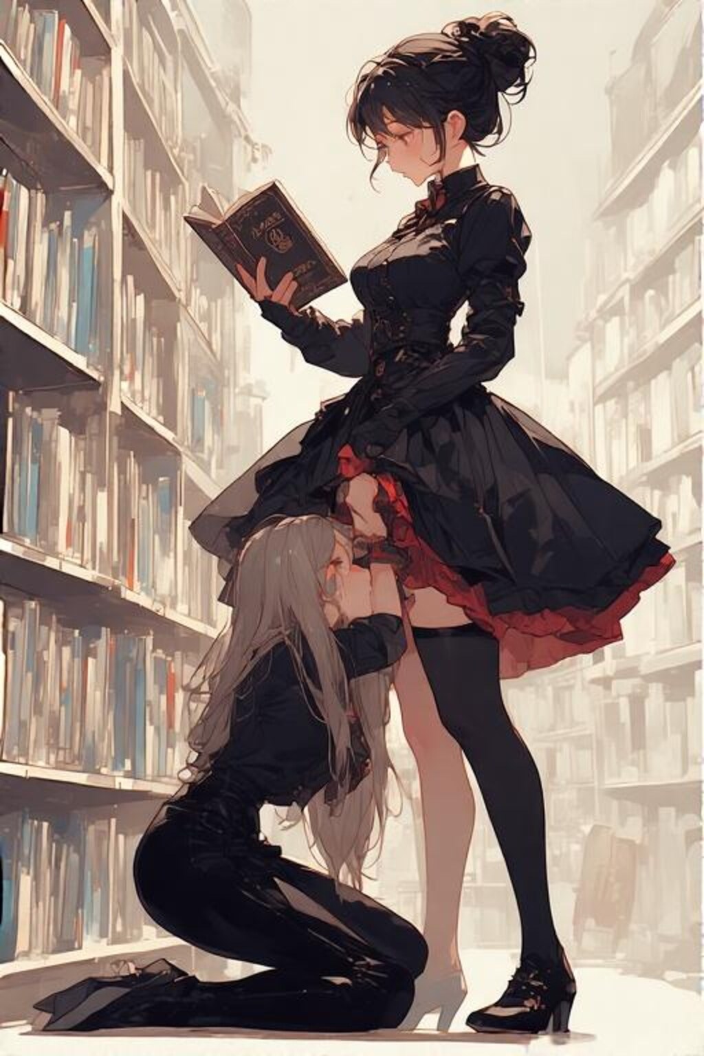 立ち読み客を覗く