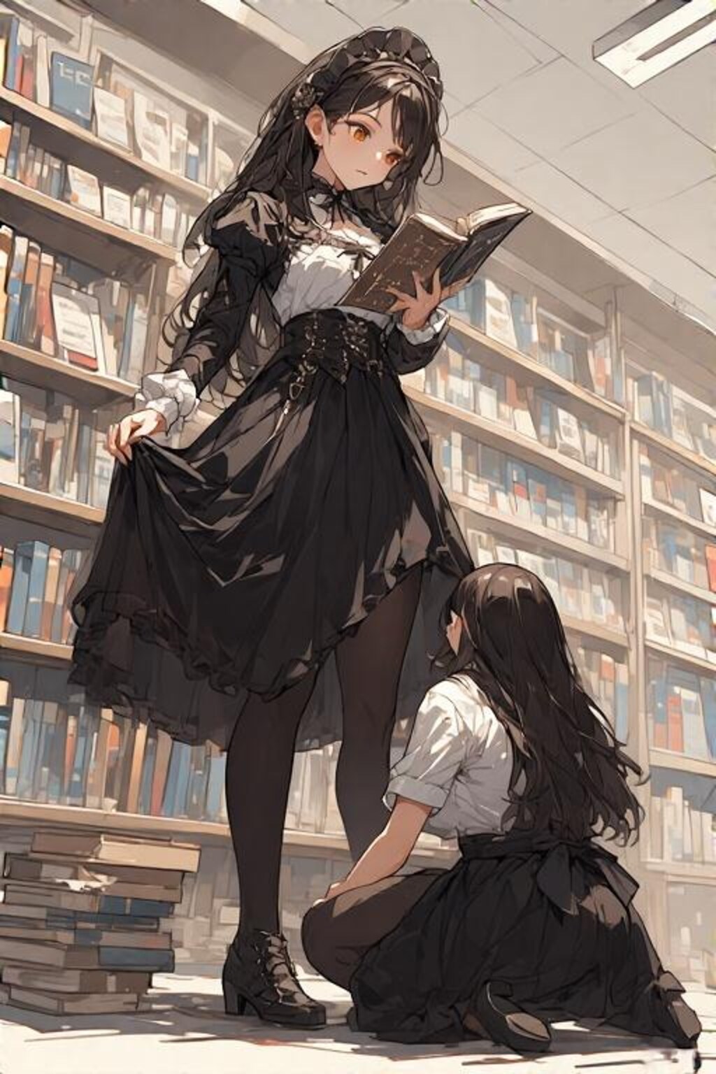 立ち読み客を覗く