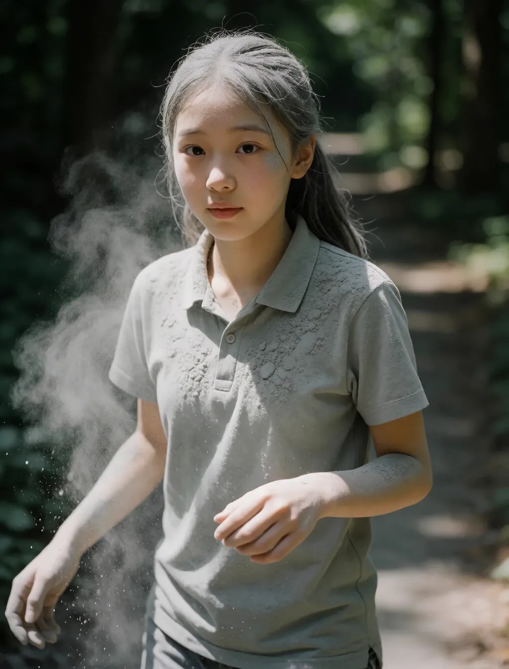 今朝の粉まみれ