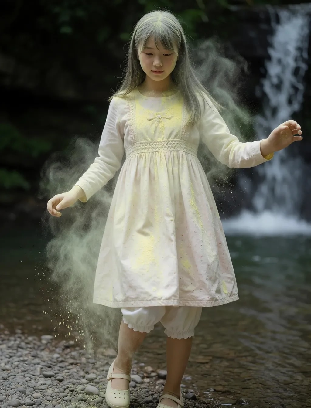 今朝の粉まみれ