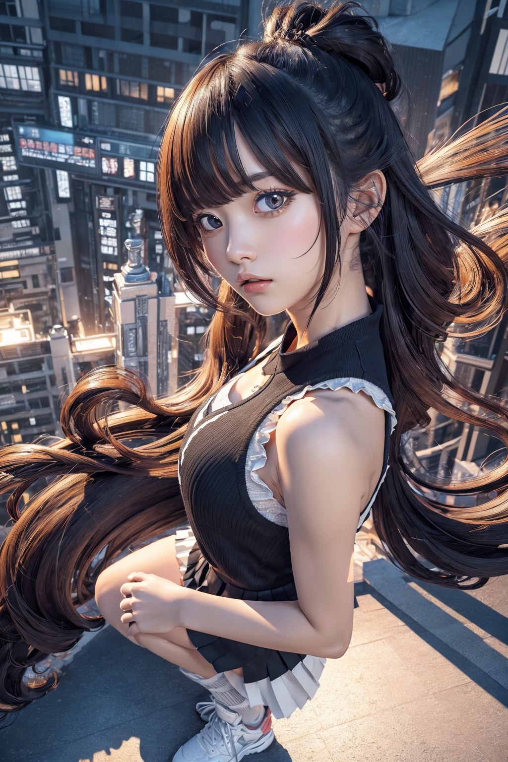 屋上 | の人気AIイラスト・グラビア