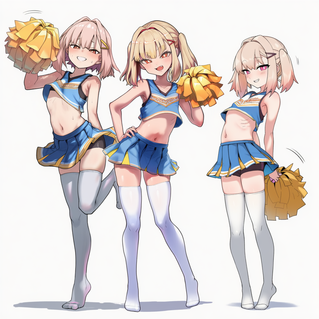 スパッツとニーソなチア部娘たち