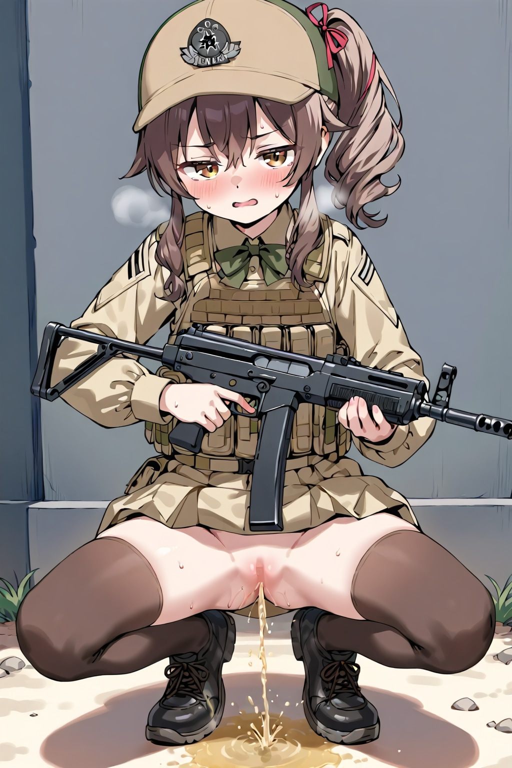少女歩兵のおしっこ