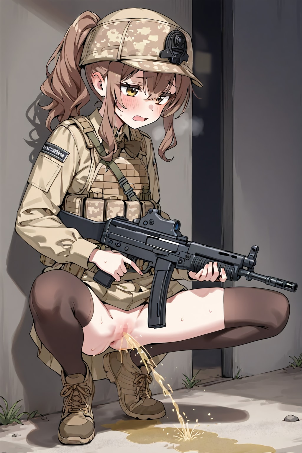 少女歩兵のおしっこ