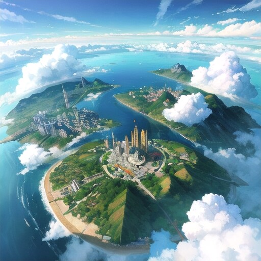 空に浮く島 | の人気AIイラスト・グラビア