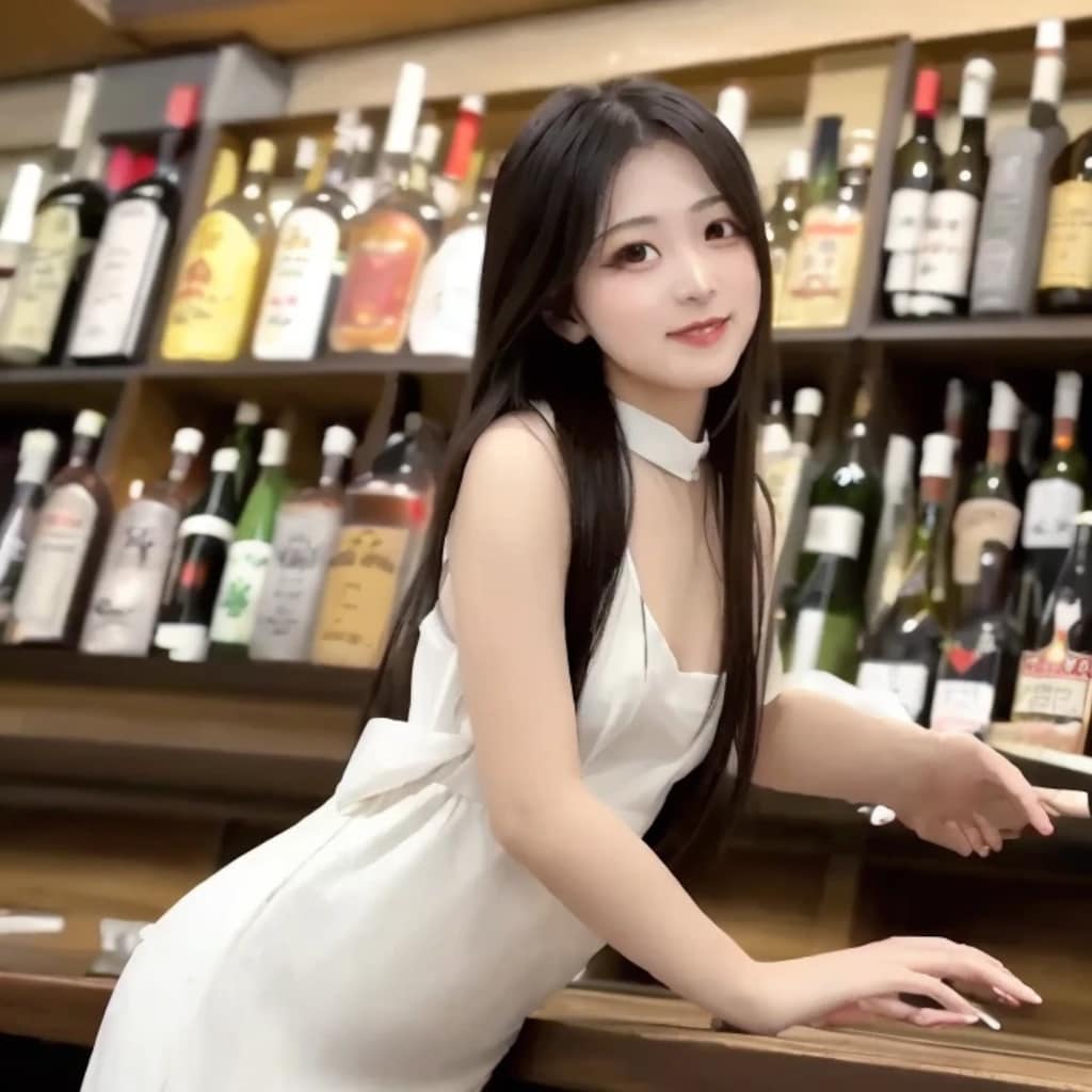 黒髪ロングで酒場の美女７２