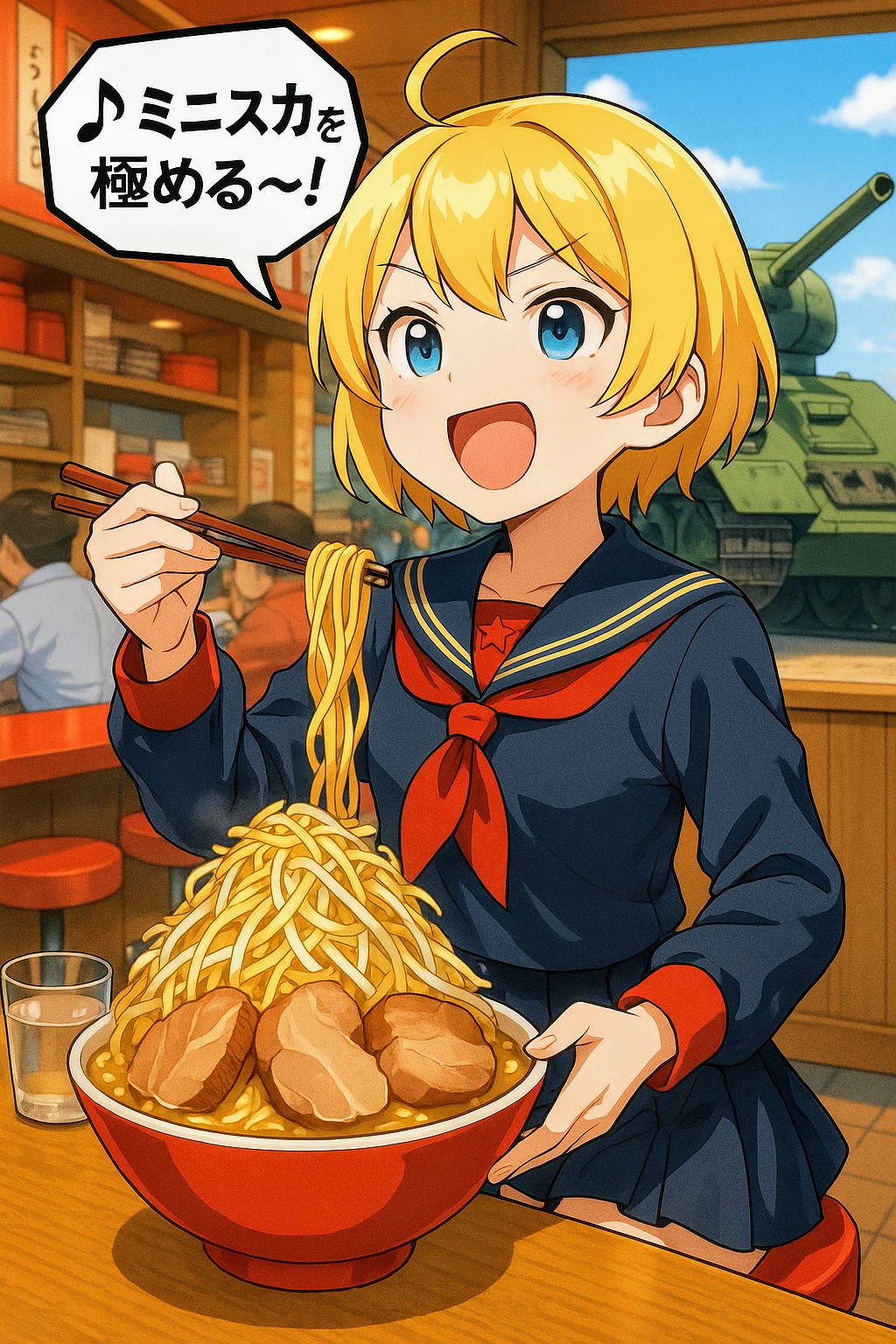 ♪ミニスカを極める〜❗な、お姉やん🍜