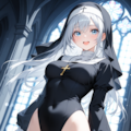 修道服xレオタード #霜月澄華 2枚目