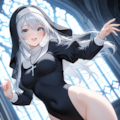 修道服xレオタード #霜月澄華 3枚目
