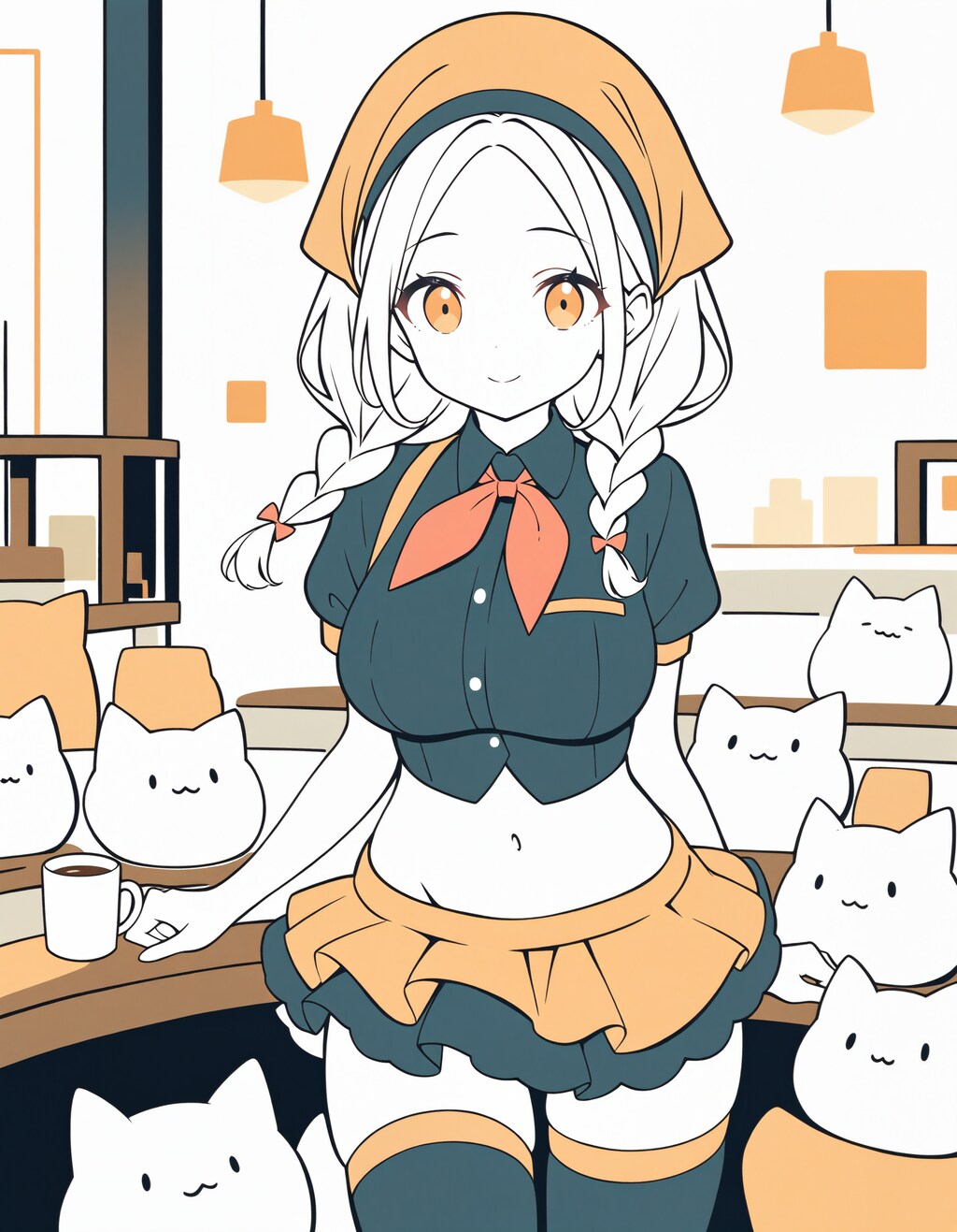 猫ちゃんと一緒の喫茶店XL