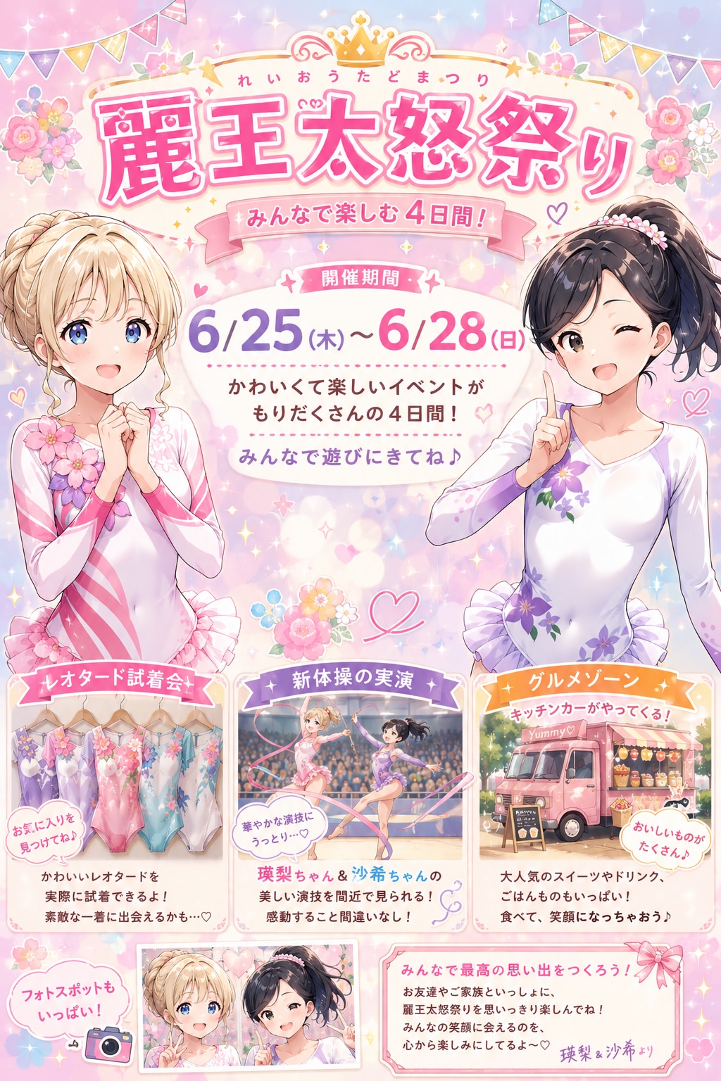 いよいよ来週開催！💞「新体操部麗王太怒祭り」🌸✨
