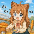 ひよこを育てる小さな女の子 2枚目
