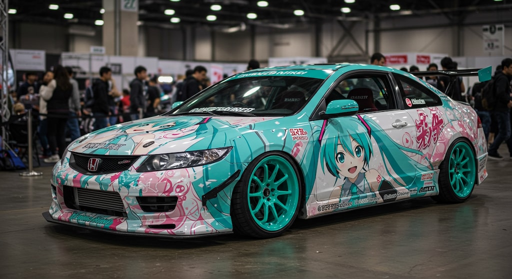 初音ミク痛車シビッククーペ