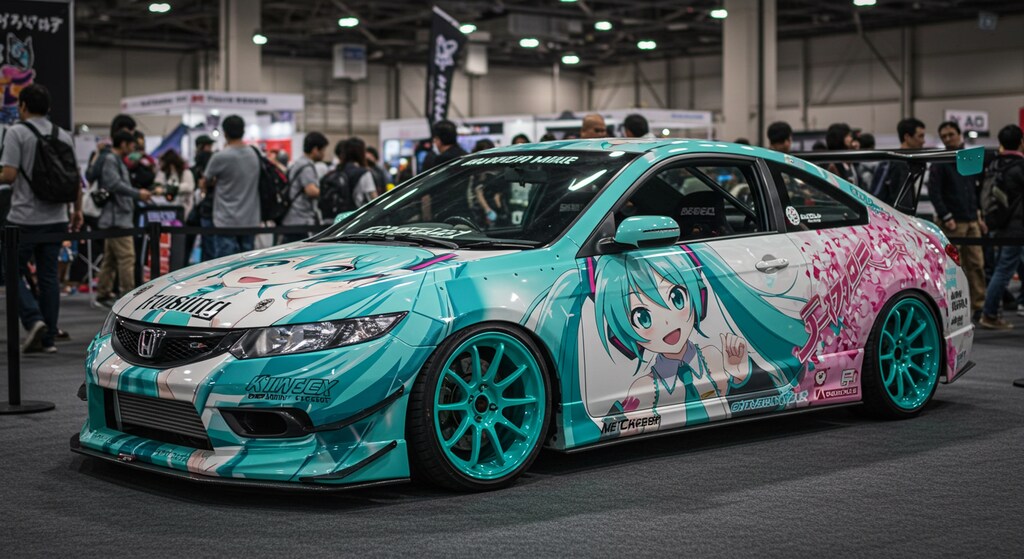 初音ミク痛車シビッククーペ